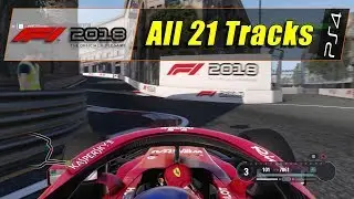 F1 2018 (PS4) - Driving All 21 Tracks - No Sprints (1080@60)