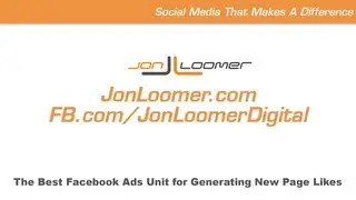 Best Facebook Ad Unit for Increasing Likes - Jon Loomer VLOG #14