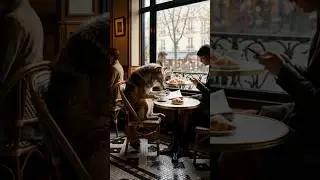 Wolf Reading in a Caf&eacute;  Documentary Realism Short | Quietly Unreal #funny #cat #filmcamera #cute