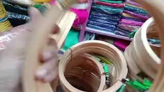 Aari work material wholesale || Buqtic material & Tailoring tools #Ring #aari work stand 