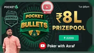 Playing Pocket Bullets 8L GTD on Pocket52 Poker app😍BOOM BAAM 💥