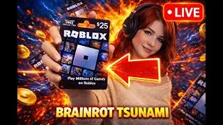 🔴 ROBLUX GIVEAWAY - 1000 ROBUX/SUBSCRIBER (Roblox - Brainrot Tsunami ) #shorts #roblox #2
