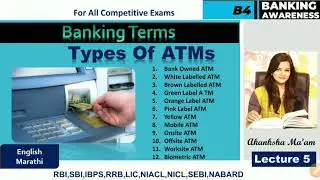 Types of ATMs l by Akanksha Ma'am l Banking Terms