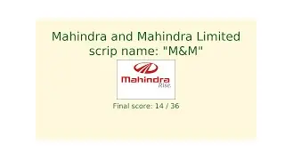 M&M Stock analysis; Fundamental key indicators
