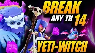 TH14 Yeti Witch Attack With 7 Bat Spell !! Best TH14 Attack Strategy 2025 in Clash of Clans 🔥