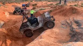 Grampa’s  Jeep and his vintage Jeep friends on Milt’s Mile.