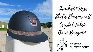 Samshield Miss Shield Shadowmatt Crystal Fabric Band Rosegold Veiligheidshelm | De Kroo Ruitersport