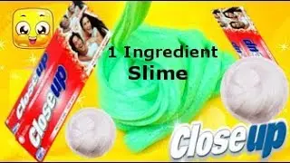 Closeup toothpaste 1 Ingredient Slime, Only Toothpaste , Easy Slime Recipe, No Glue, No Borax