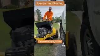 Aeration and seeding Bermuda this summer with our stinger aerator.