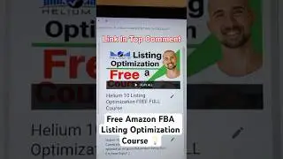 Free Amazon Listing Optimization Course On YouTube