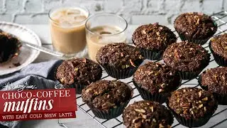 Chocolate & Coffee Muffins Recipe (+ my favorite way to make Cold Brew Latte) | The Tummy Train
