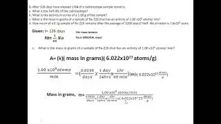 NUCLEAR ENERGY RATES OF DECAY, NUCLEAR ACTIVITY, TIME