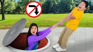 Kaden Eva & Emma Secret Tunnel Challenge Adventure for Kids!