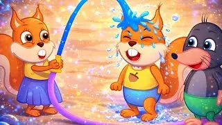 Bridie Squirrel in English - SUNBATHING - Cartoon for Kids 4K