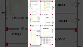 20 &times; 50 house plan, 20 by 50 home plan, 20*50 house plan, home plan, #short #homedesign #homeplan