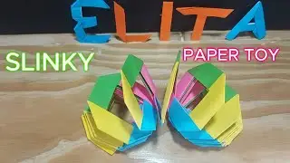SUPER STRETCHY ORIGAMI TOY | ORIGAMI SLINKY PAPER TOY CRAFT