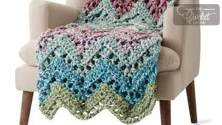 Crochet Peaks & Valleys Stitch Wave Blanket Pattern | EASY | The Crochet Crowd