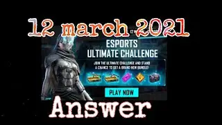 Esport ultimate challenge 12/3 Answer