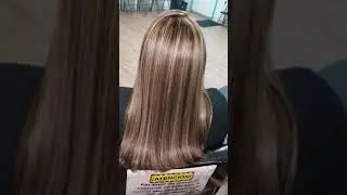 chocolate hair with gold highlights / cabello chocolate con reflejos dorados