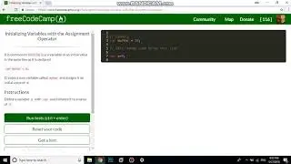 Initializing Variables with the Assignment Operator free code camp   Dani