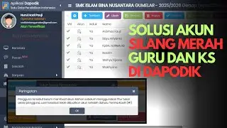 SOLUSI AKUN SILANG MERAH DI DAPODIK | TERBUKTI