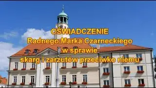 2019.08.29 Marek Czarnecki: Oświadczenie w sprawie zarzutów pod jego adresem