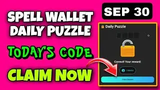 Spell Wallet Daily Puzzle Today 30 September | Spell Wallet Today Puzzle | Spell Wallet Secret Code