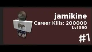 Hitting 200k kills in Roblox Arsenal
