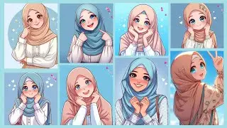 Hijab girls cartoon dpZ 😍 || Islamic girls profile pic || #bestlinesanddps #cartoondpz #hijabgirl