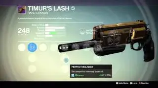 Destiny_Perfect Timur's Lash In 1 Roll