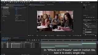 How to add Motion Tile and Transform in After Effects