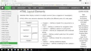 html tutorial #1.1 HTML Layout Elements