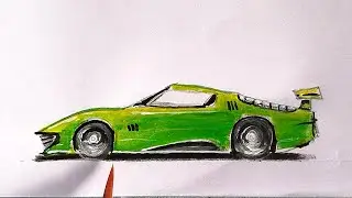 How to Draw A Race Car | Green Viper &ndash; Concept Car Design