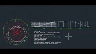 How to Draw Cam Profile & Displacement Diagram in AutoCAD | Mechanical Tutorial in Hindi