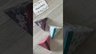 How to make a pyramid gift box #how #diy #gift #giftideas #handmade #pyramid #origami #byrubbia