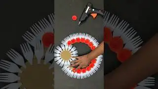 DIY plastic spoon craft #wallhanging #spooncraft #youtubeshorts