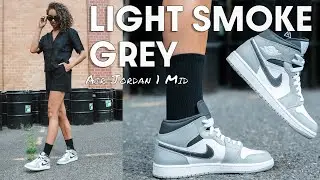 ТАК ЧИСТО! Обзор кроссовок Air Jordan 1 Mid Light Smoke Grey On Foot и как их подобрать