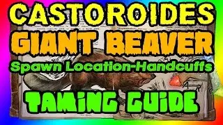CASTOROIDES | ARK: Survival Evolved | Tame Guide | SPAWN AREA | Taming | Giant Beaver | Handcuffs