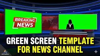 Breaking news green screen template for news channel | Abhi Graphics