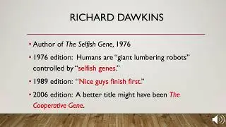 Evolution and Ethics