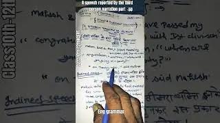 a speech reported by the third person narration part50|class10th-12thNCERT|#directandindirectspeech