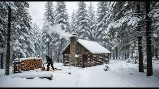 🔥Snowbound and Alone for Winter |Story Frozen and Alone for Winter | Log Cabin Survival | Extreme