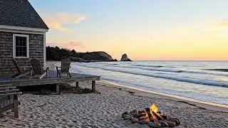 Martha’s Vineyard Beach Cottage 🌊 Ocean Waves, Sunset Calm, Coastal Relaxation