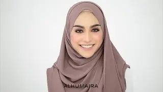 Chest Covered Shawl Tutorial | Malaysia Hijab Tutorial | Alhumaira Contemporary