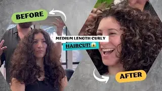 Medium Length Curly Haircut | Perfect Shape, Bounce & Volume
