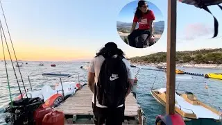 Cruising down the Albanian coast towards Ksamil Beach 🇦🇱 through beautiful Sarand&euml; 🌴✨ Day 3