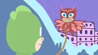 Gecko Goes Flying With Owlette PJ Masks Drawing Doodles