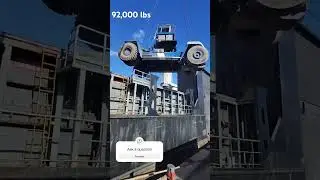 kalmar container lift 92000lbs , hoisted by #liebherr #LTM 1200 mobile crane. #kalmar #georgescrane