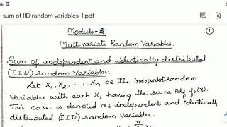 Sum of IID random variables-1  (MP)