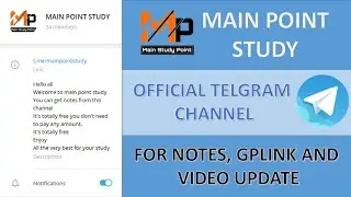 OFFICIAL TELEGRAM CHANNEL MAIN POINT STUDY